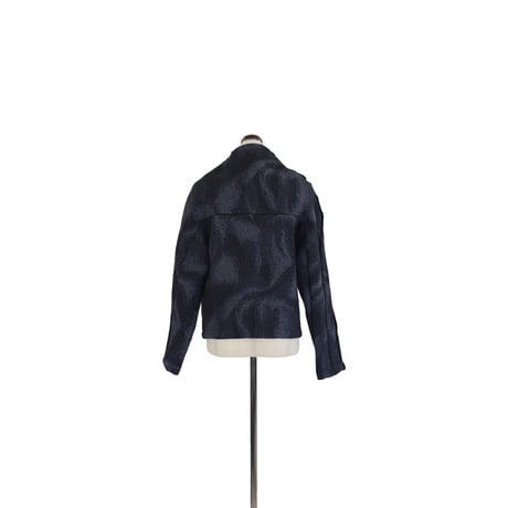 shinyaseki   アシンメトリー立体切替ハイネックプルオーバー STONE TOPS
