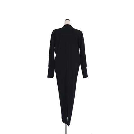 divka ディウカ  MANTECO Recycled Cotton Milano Rib V-neck Draped Dress