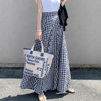 ギンガムチェックロングスカート