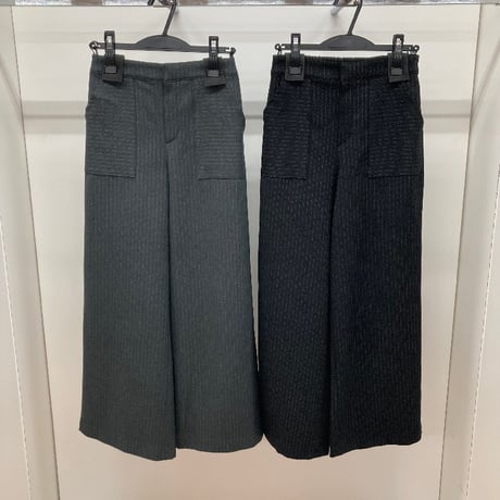 エステルストライプワイドパンツ