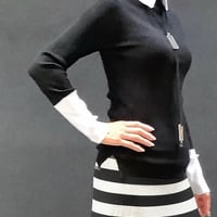 クラッシックカラーカフスニット