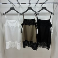 レース ドッキング サテンキャミ