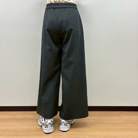 エステルストライプワイドパンツ