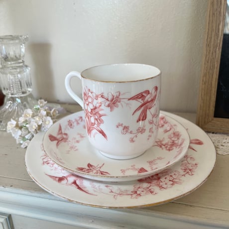 ●po-149/Coalport コールポート 小鳥とすみれのトリオ