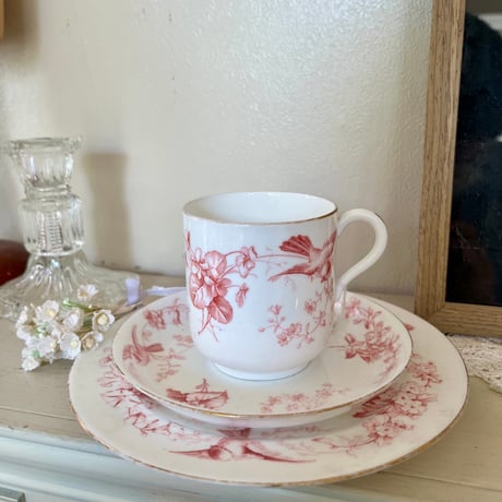 ●po-149/Coalport コールポート 小鳥とすみれのトリオ