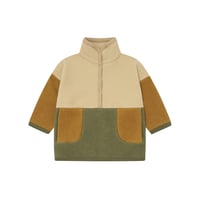 フリースジャケット Colour Block Fleece Sweater (19CBKFSW)/organiczoo(ｵｰｶﾞﾆｯｸｽﾞｰ)