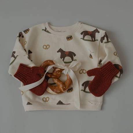 スウェット Rockinghorse Parade Sweatshirt(PARADEBSOZ)/organiczoo(ｵｰｶﾞﾆｯｸｽﾞｰ)