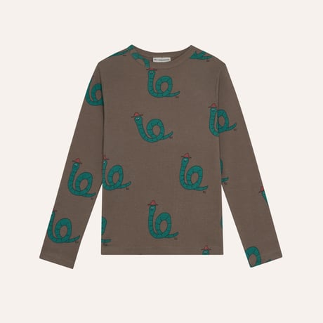 Ｔシャツ Gentleman Allover Brown Tshirt(2Y,3Y,4Y)/The Campamento(カンパメント)