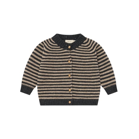カーディガン Charcoal Stripes Wool Cardigan (CHSWCARD)/organiczoo(ｵｰｶﾞﾆｯｸｽﾞｰ)