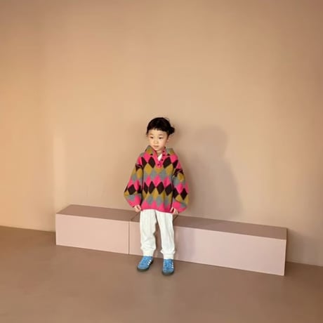 argyle knit pullover [pal0546]グレー/ &pal(アンドパル)