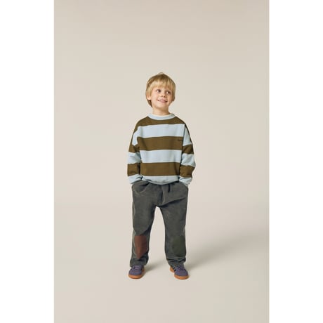 スウェット Green Stripes Sweatshirt(2Y,3Y,4Y)/The Campamento(カンパメント)