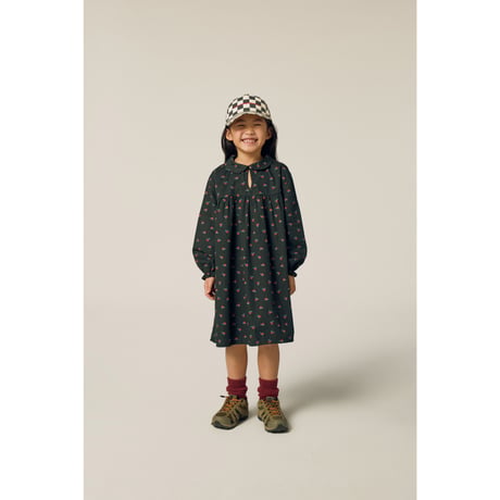 ワンピース Flowers Grey Dress(2Y,3Y,4Y,5/6Y)/The Campamento(カンパメント)