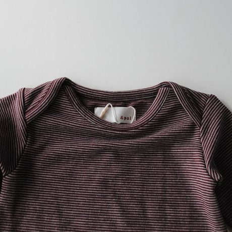 ボーダーTシャツ[pal0517] ボルドー/ &pal(アンドパル)