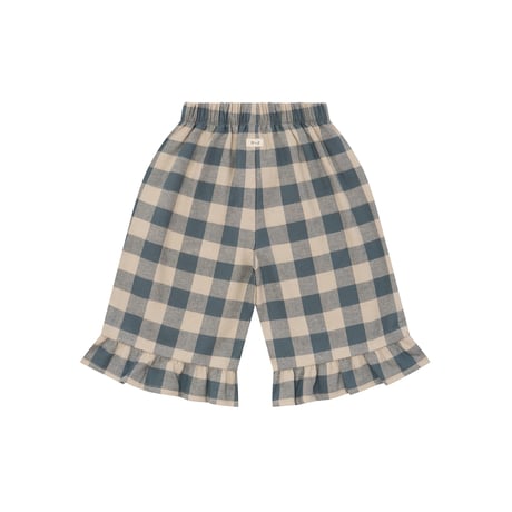 キュロット Fog Blue Gingham Frill Culottes(19FGHFC) /organiczoo(ｵｰｶﾞﾆｯｸｽﾞｰ)