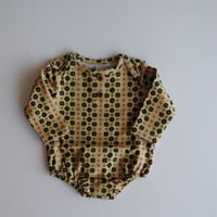geometric pattern rompers [pal0568] イエロー/ &pal(アンドパル)