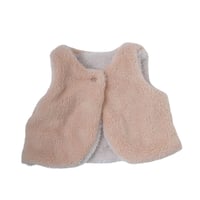 リバーシブルもこもこベスト(ピンク×ホワイト)2026AW/apibaby(アピーベビー)