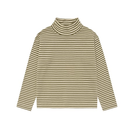 タートルネックT Fern Stripes Turtle Neck Top(19FSTNT)/organiczoo(ｵｰｶﾞﾆｯｸｽﾞｰ)