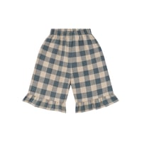 キュロット Fog Blue Gingham Frill Culottes(19FGHFC) /organiczoo(ｵｰｶﾞﾆｯｸｽﾞｰ)
