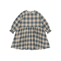 ワンピース Fog Blue Gingham Field Dress(19FGHD) /organiczoo(ｵｰｶﾞﾆｯｸｽﾞｰ)