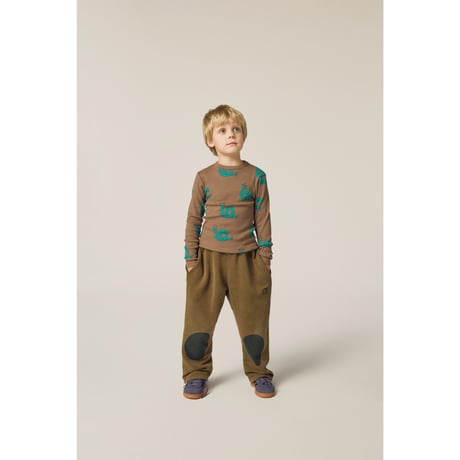 Ｔシャツ Gentleman Allover Brown Tshirt(2Y,3Y,4Y)/The Campamento(カンパメント)