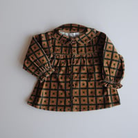 retro pattern corduroy blouse [pal0562] マスタード/ &pal(アンドパル)