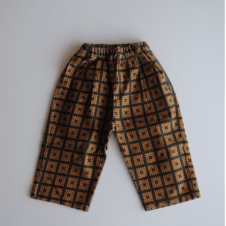 retro pattern corduroy pants [pal0563] マスタード/ &pal(アンドパル)