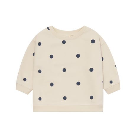 スウェット Fog Blue Dots Sweatshirt GOTS(19FDBSOZGOTS)/organiczoo(ｵｰｶﾞﾆｯｸｽﾞｰ)
