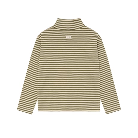 タートルネックT Fern Stripes Turtle Neck Top(19FSTNT)/organiczoo(ｵｰｶﾞﾆｯｸｽﾞｰ)