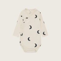 ボディウェア Undyed Midnight Wrap Bodysuit GOTS(WOBUMGOTS) /organiczoo(ｵｰｶﾞﾆｯｸｽﾞｰ)