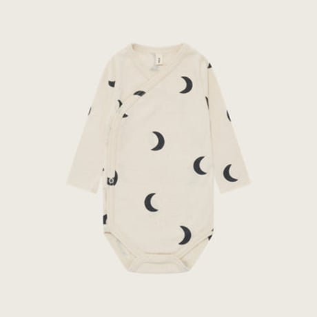 ボディウェア Undyed Midnight Wrap Bodysuit GOTS(WOBUMGOTS) /organiczoo(ｵｰｶﾞﾆｯｸｽﾞｰ)