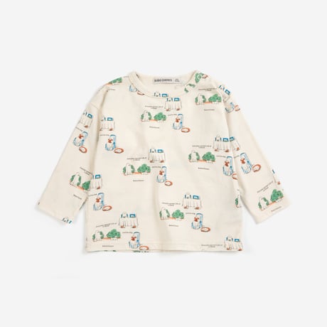 長袖Ｔシャツ Everyday Ghosts all over T-shirt(18M/24M)/ bobochoses(ボボショーズ)
