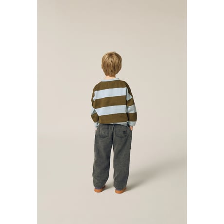 スウェット Green Stripes Sweatshirt(2Y,3Y,4Y)/The Campamento(カンパメント)