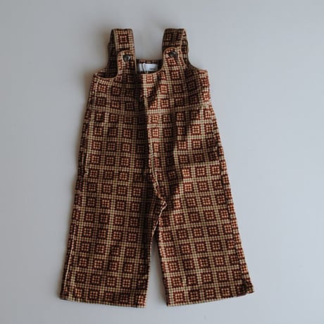 retro pattern corduroy salopette [pal0561] ボルドー/ &pal(アンドパル)