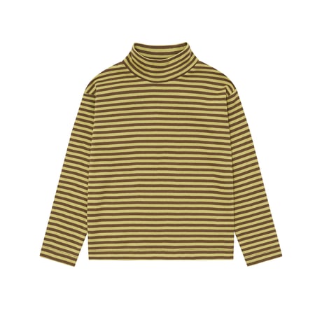タートルネックT Chicory Stripes Turtle Neck Top(19CSTNT)/organiczoo(ｵｰｶﾞﾆｯｸｽﾞｰ)