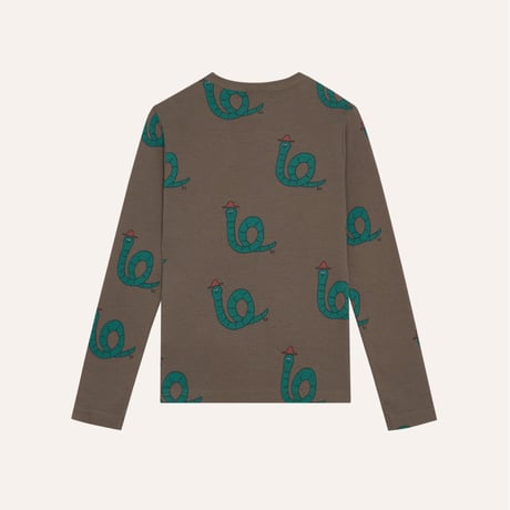 Ｔシャツ Gentleman Allover Brown Tshirt(2Y,3Y,4Y)/The Campamento(カンパメント)