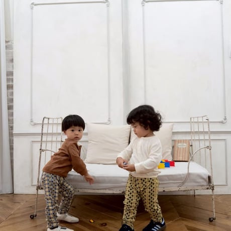 geometric pattern pants [pal0567] アイボリー/ &pal(アンドパル)