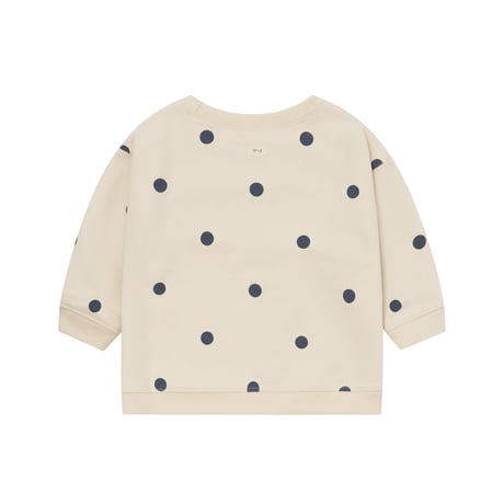 スウェット Fog Blue Dots Sweatshirt GOTS(19FDBSOZGOTS)/organiczoo(ｵｰｶﾞﾆｯｸｽﾞｰ)