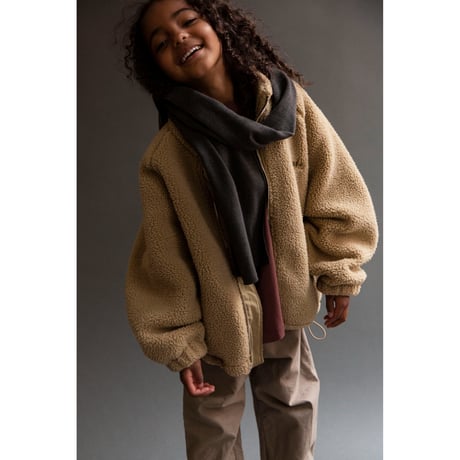 フリースジャンパー Teddy Zip Sweater CAMEL/Façade(ファサード)