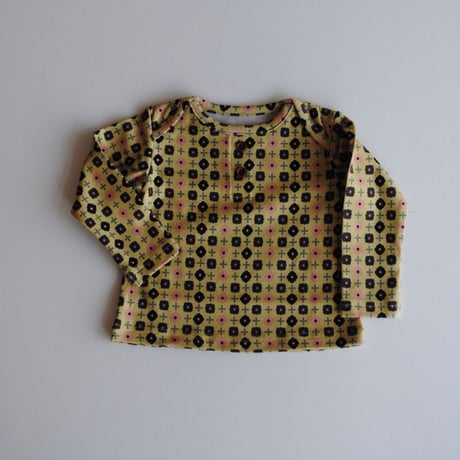 geometric pattern tops [pal0566] イエロー/ &pal(アンドパル)