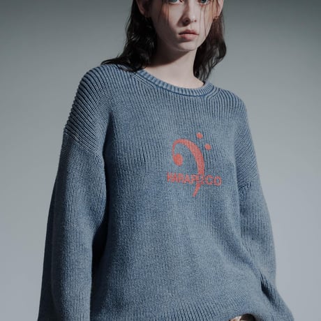 Vintage Wash Knit - ネイビー
