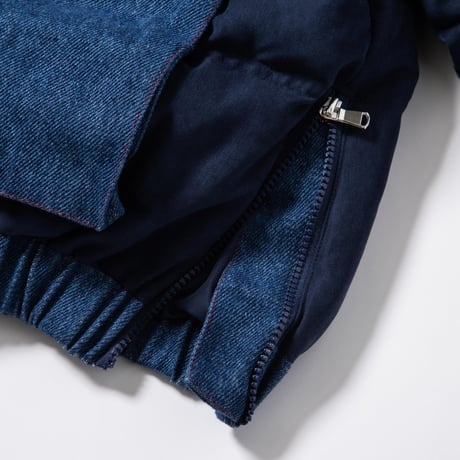 Faux Nubuck Down Jacket - ブルー