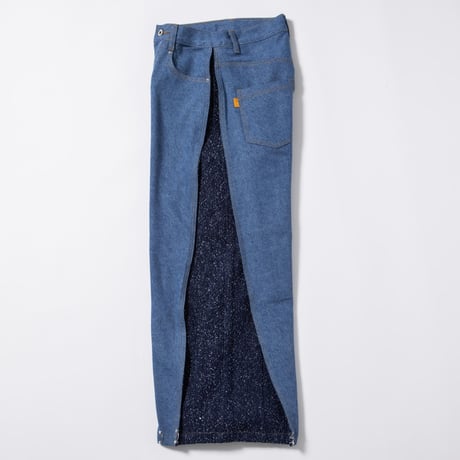 Hem Hook Denim Pants - ブルー