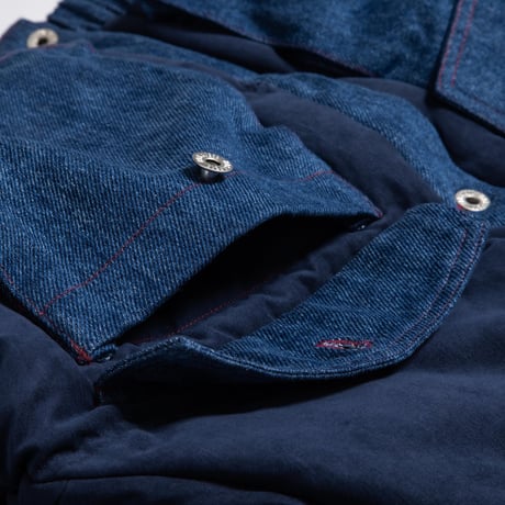 Faux Nubuck Down Jacket - ブルー