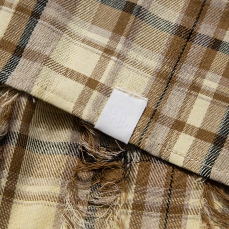 Frayed Check Shirts - ベージュ