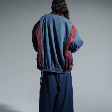 Faux Nubuck Collar Denim Blouson