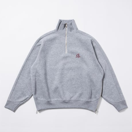 Essential Logo Half Zip Sweat - グレー
