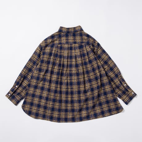 Frayed Check Shirts - オレンジ