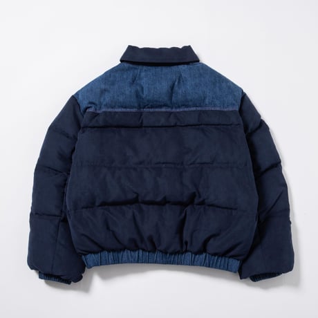Faux Nubuck Down Jacket - ブルー