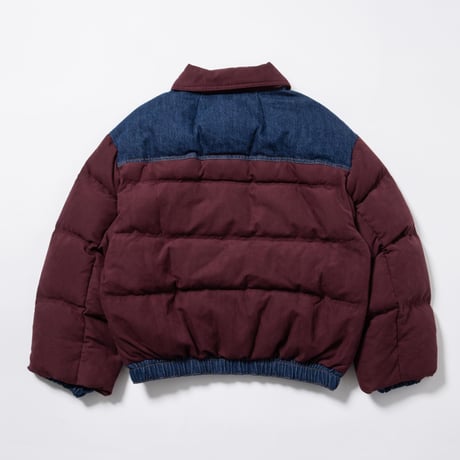 Faux Nubuck Down Jacket - ボルドー