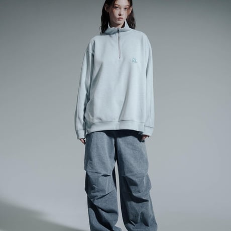 Essential Logo Half Zip Sweat - ブルー